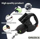 Dual Retractable Tangle-Free Dog Leash